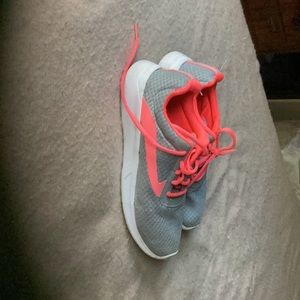 Pink and grey shoes